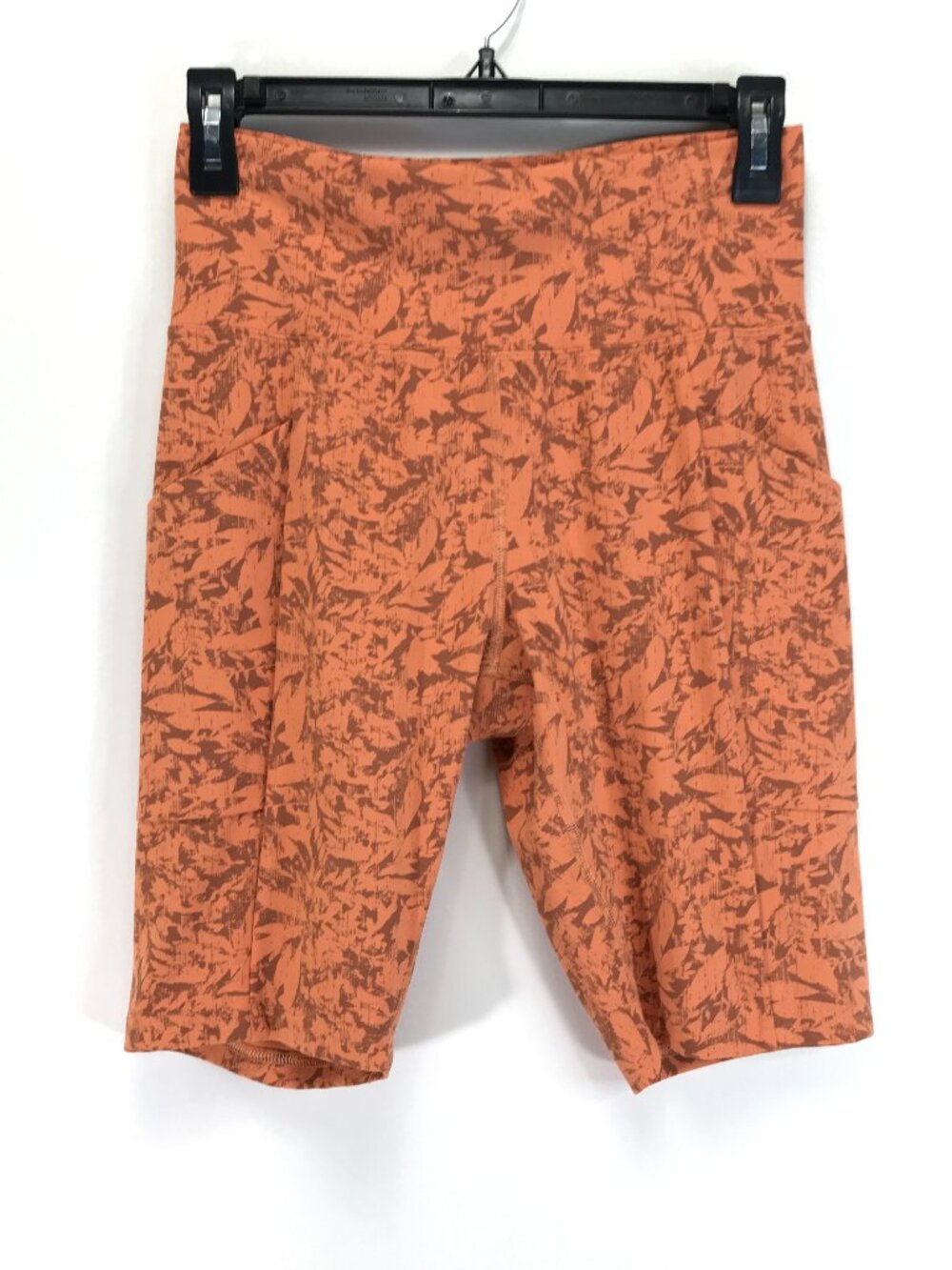 REI Co-op High Waisted Bike Shorts Women's Medium Orange Pockets Trail Cycling